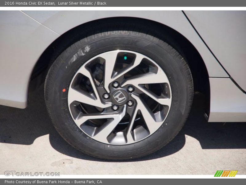 Lunar Silver Metallic / Black 2016 Honda Civic EX Sedan