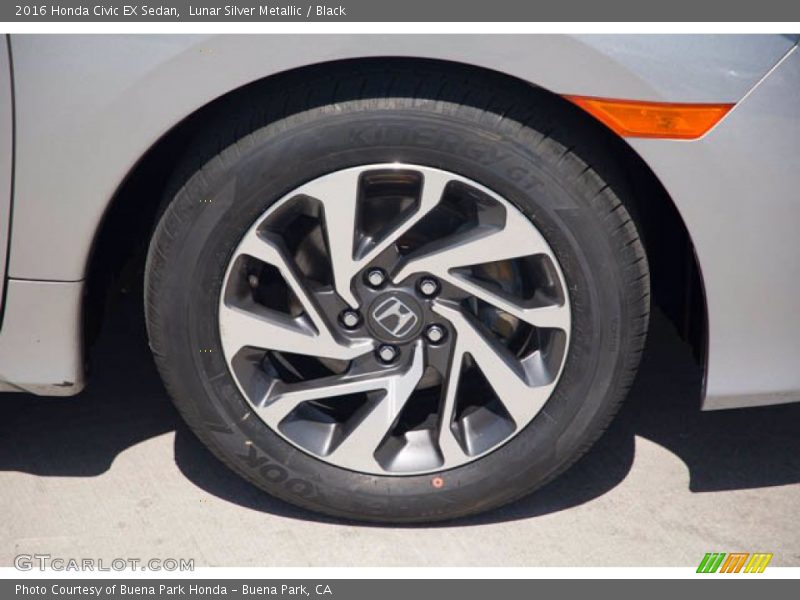 Lunar Silver Metallic / Black 2016 Honda Civic EX Sedan