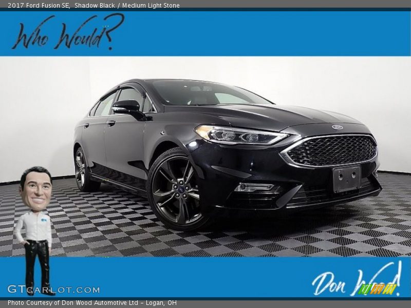 Shadow Black / Medium Light Stone 2017 Ford Fusion SE