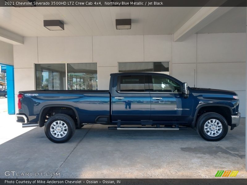 Northsky Blue Metallic / Jet Black 2021 Chevrolet Silverado 3500HD LTZ Crew Cab 4x4