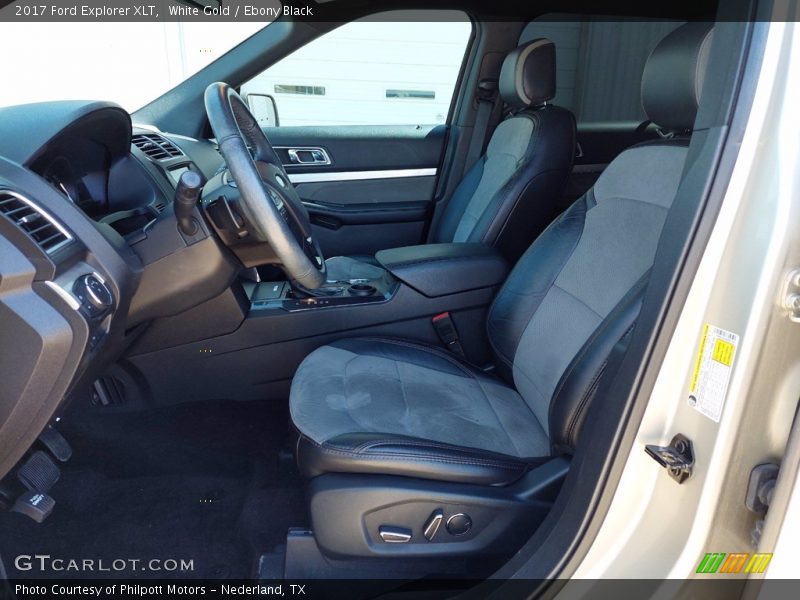 White Gold / Ebony Black 2017 Ford Explorer XLT