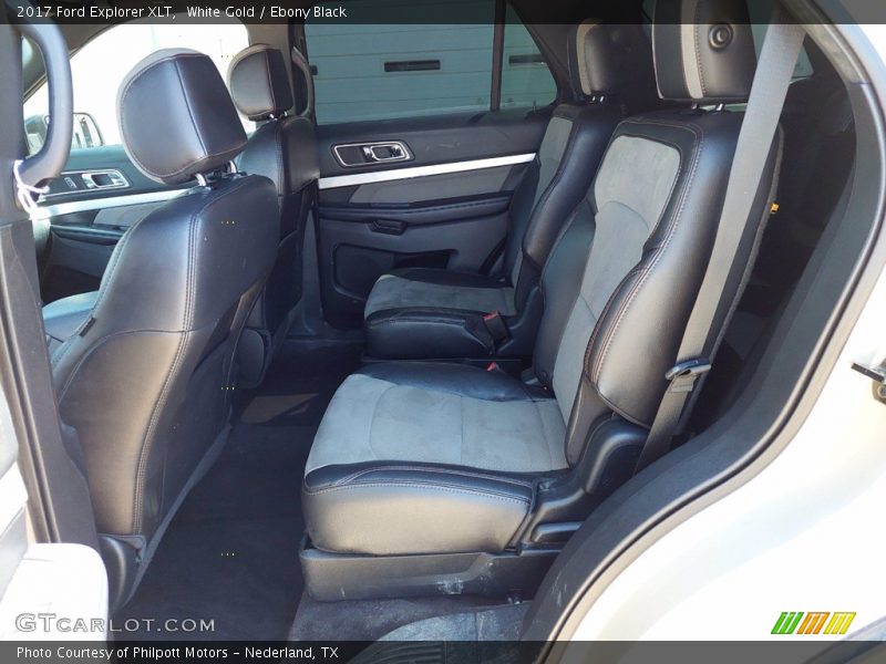 White Gold / Ebony Black 2017 Ford Explorer XLT