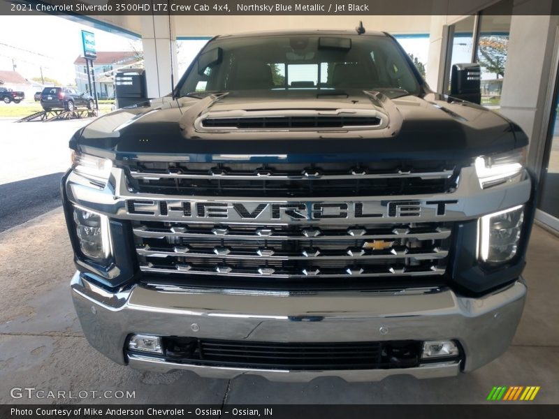 Northsky Blue Metallic / Jet Black 2021 Chevrolet Silverado 3500HD LTZ Crew Cab 4x4