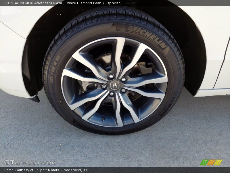 White Diamond Pearl / Espresso 2019 Acura MDX Advance SH-AWD