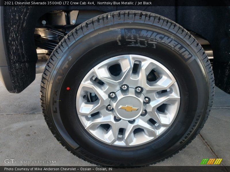 Northsky Blue Metallic / Jet Black 2021 Chevrolet Silverado 3500HD LTZ Crew Cab 4x4