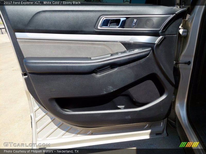White Gold / Ebony Black 2017 Ford Explorer XLT