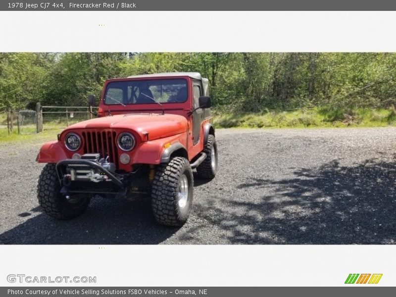 Firecracker Red / Black 1978 Jeep CJ7 4x4