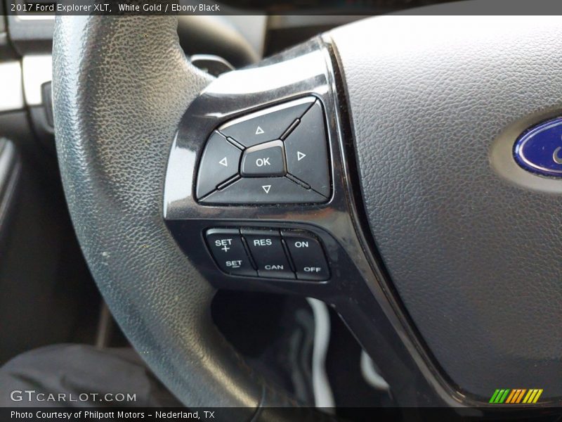 White Gold / Ebony Black 2017 Ford Explorer XLT