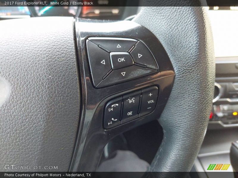 White Gold / Ebony Black 2017 Ford Explorer XLT