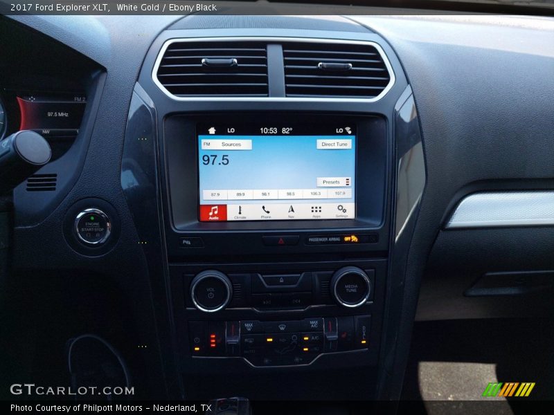 White Gold / Ebony Black 2017 Ford Explorer XLT