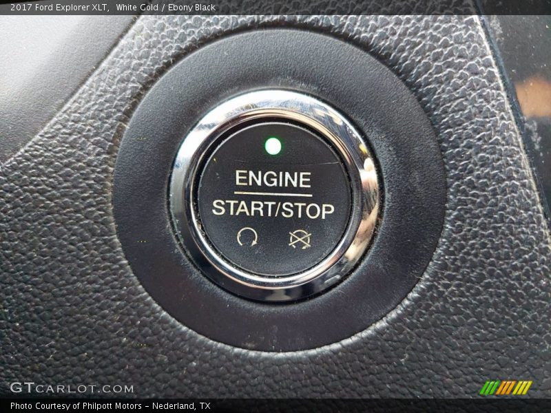 White Gold / Ebony Black 2017 Ford Explorer XLT