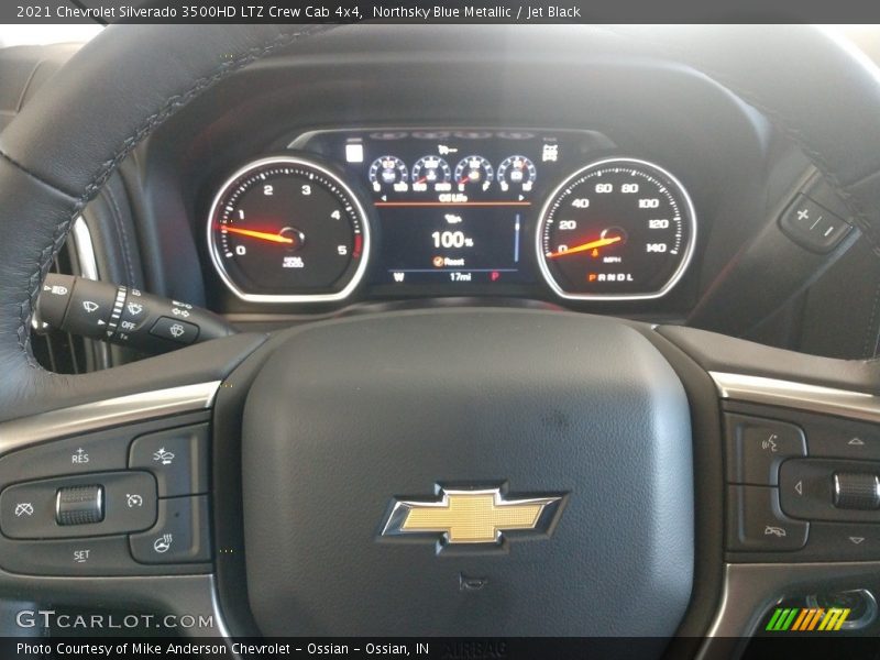 Northsky Blue Metallic / Jet Black 2021 Chevrolet Silverado 3500HD LTZ Crew Cab 4x4