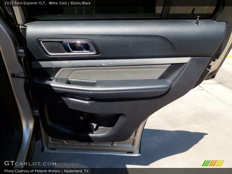 White Gold / Ebony Black 2017 Ford Explorer XLT