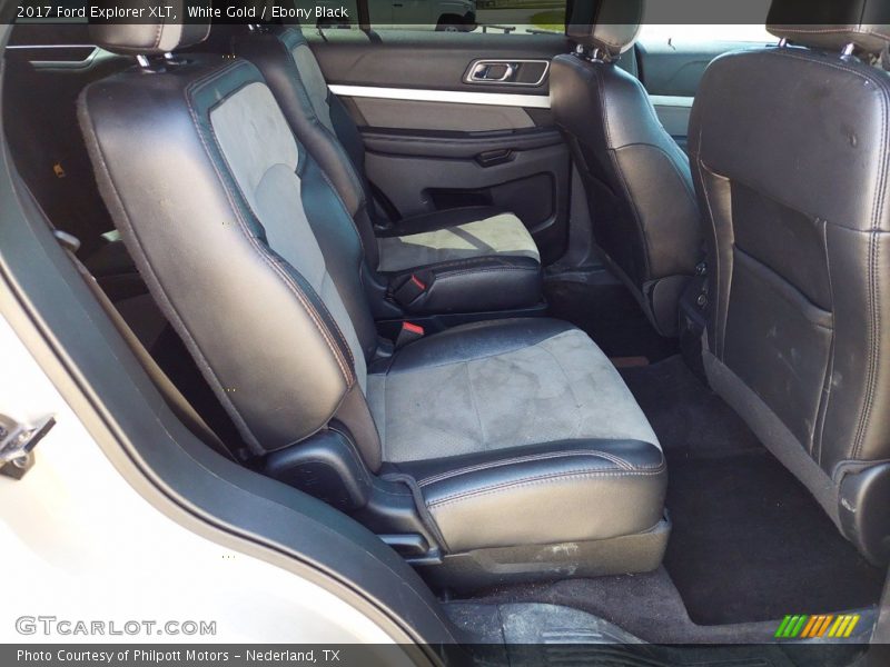 White Gold / Ebony Black 2017 Ford Explorer XLT