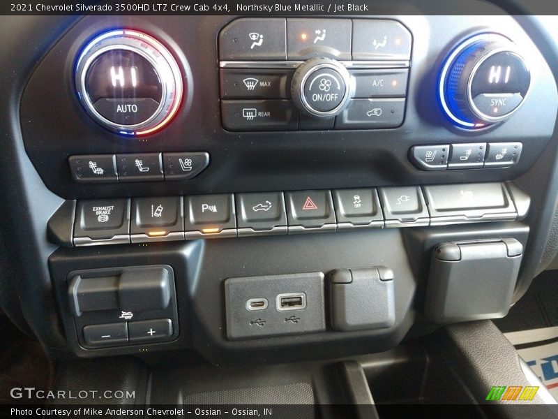 Northsky Blue Metallic / Jet Black 2021 Chevrolet Silverado 3500HD LTZ Crew Cab 4x4