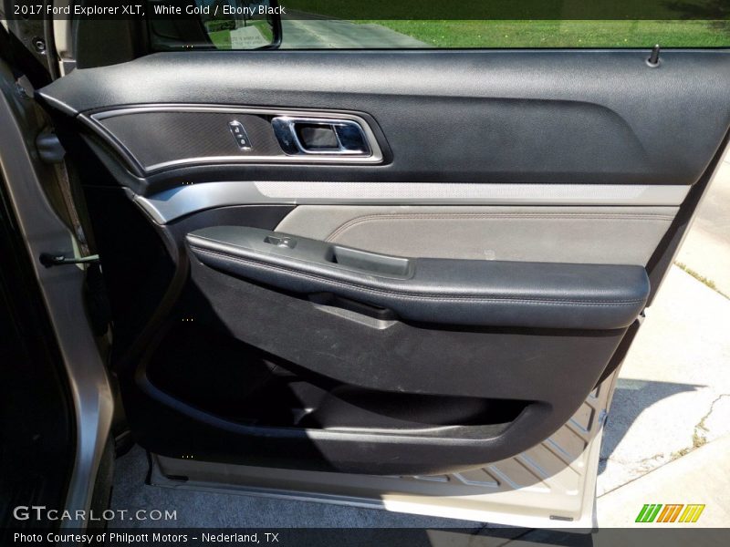 White Gold / Ebony Black 2017 Ford Explorer XLT