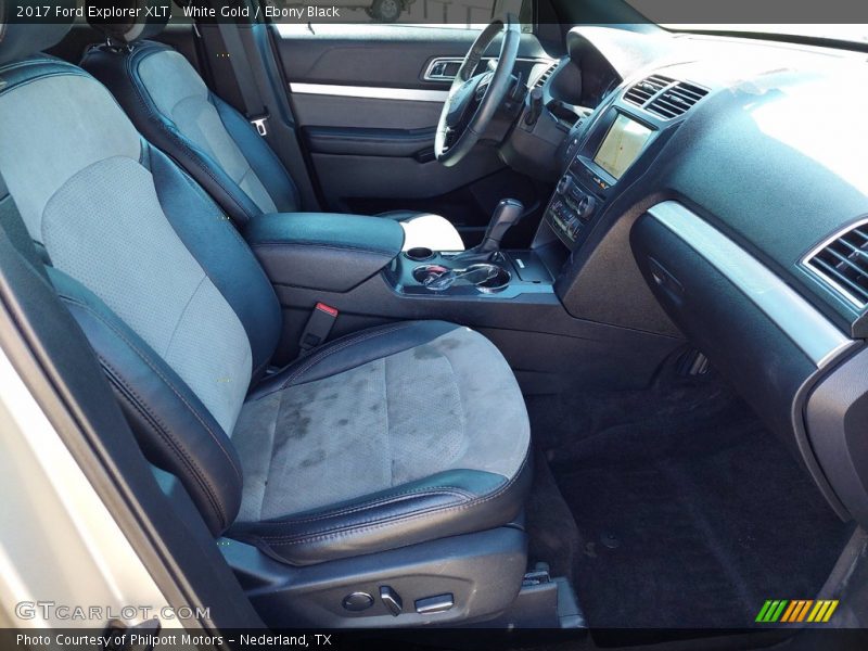 White Gold / Ebony Black 2017 Ford Explorer XLT