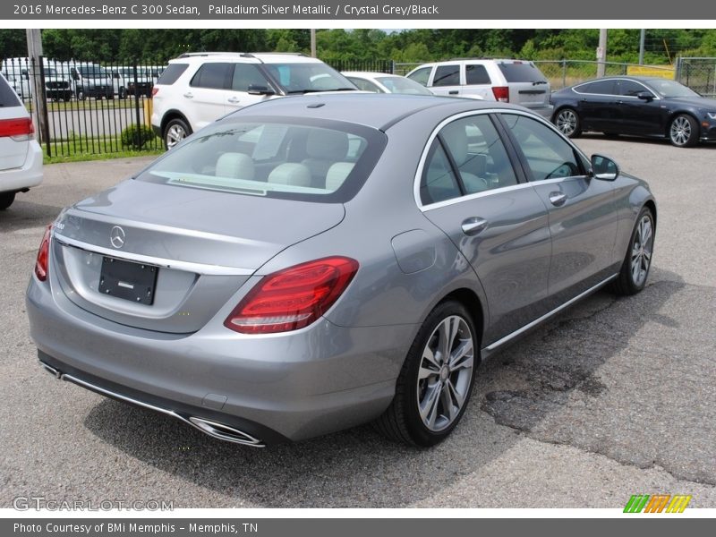 Palladium Silver Metallic / Crystal Grey/Black 2016 Mercedes-Benz C 300 Sedan