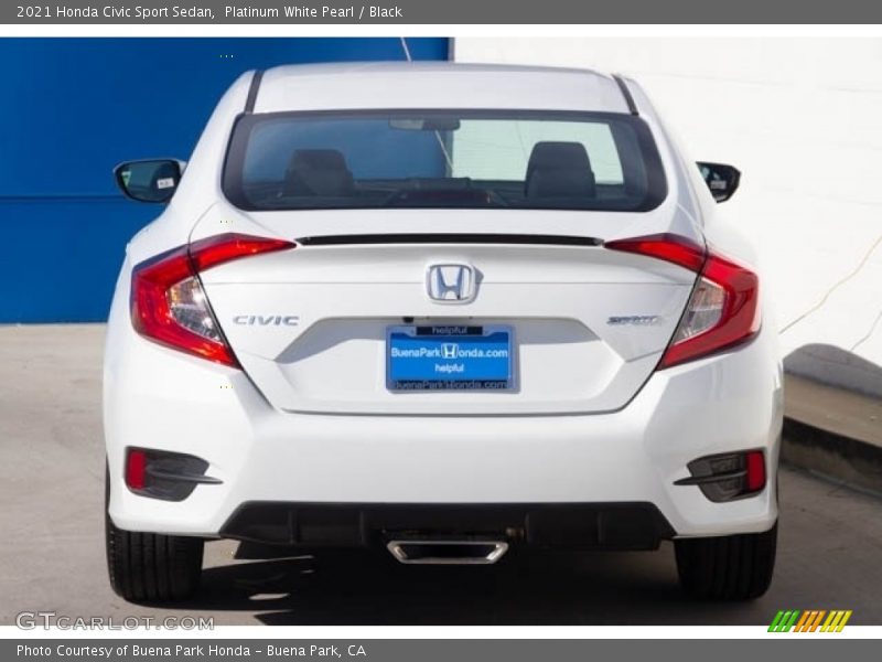 Platinum White Pearl / Black 2021 Honda Civic Sport Sedan