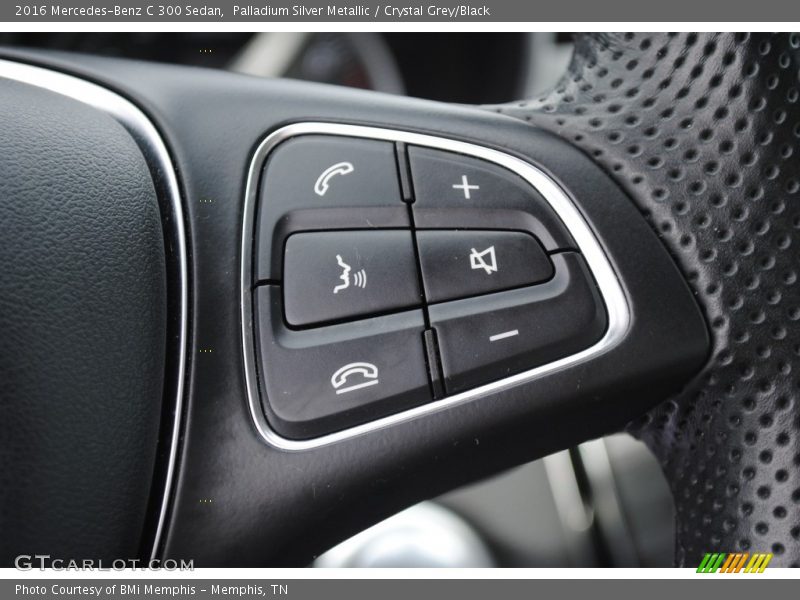 Palladium Silver Metallic / Crystal Grey/Black 2016 Mercedes-Benz C 300 Sedan