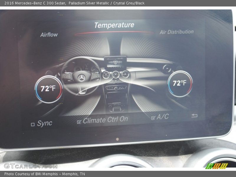 Palladium Silver Metallic / Crystal Grey/Black 2016 Mercedes-Benz C 300 Sedan