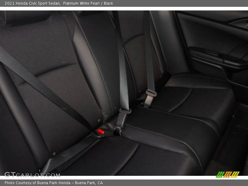 Platinum White Pearl / Black 2021 Honda Civic Sport Sedan