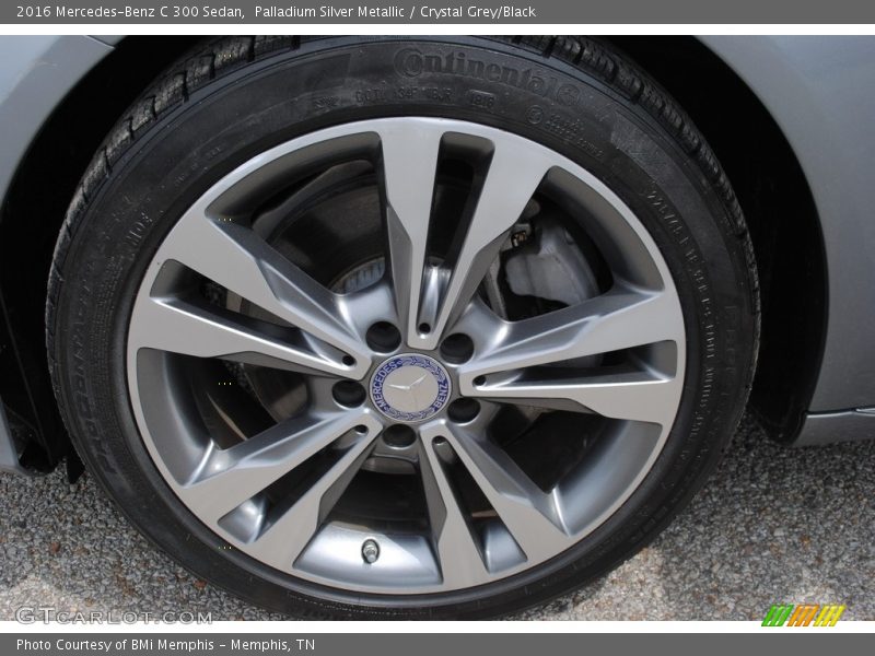 Palladium Silver Metallic / Crystal Grey/Black 2016 Mercedes-Benz C 300 Sedan