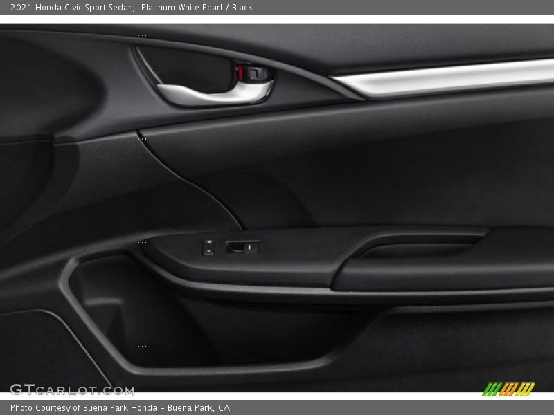 Platinum White Pearl / Black 2021 Honda Civic Sport Sedan