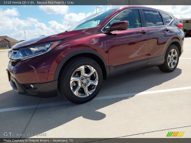 Basque Red Pearl II / Gray 2018 Honda CR-V EX