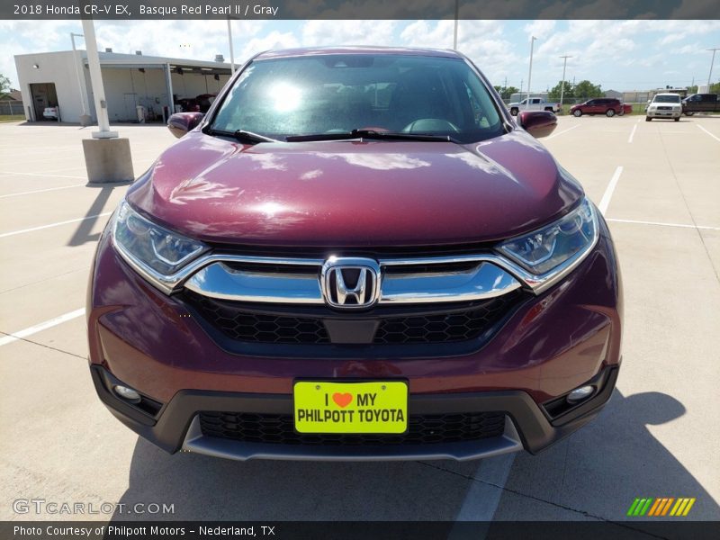 Basque Red Pearl II / Gray 2018 Honda CR-V EX