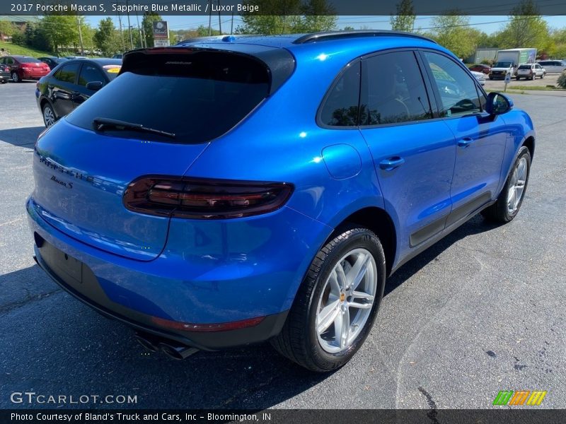 Sapphire Blue Metallic / Luxor Beige 2017 Porsche Macan S