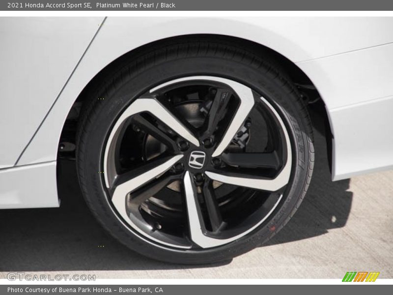 Platinum White Pearl / Black 2021 Honda Accord Sport SE
