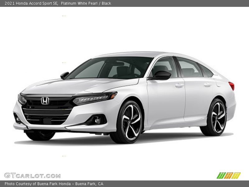 Platinum White Pearl / Black 2021 Honda Accord Sport SE