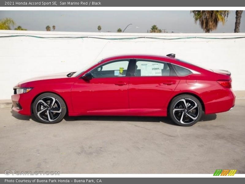 San Marino Red / Black 2021 Honda Accord Sport SE