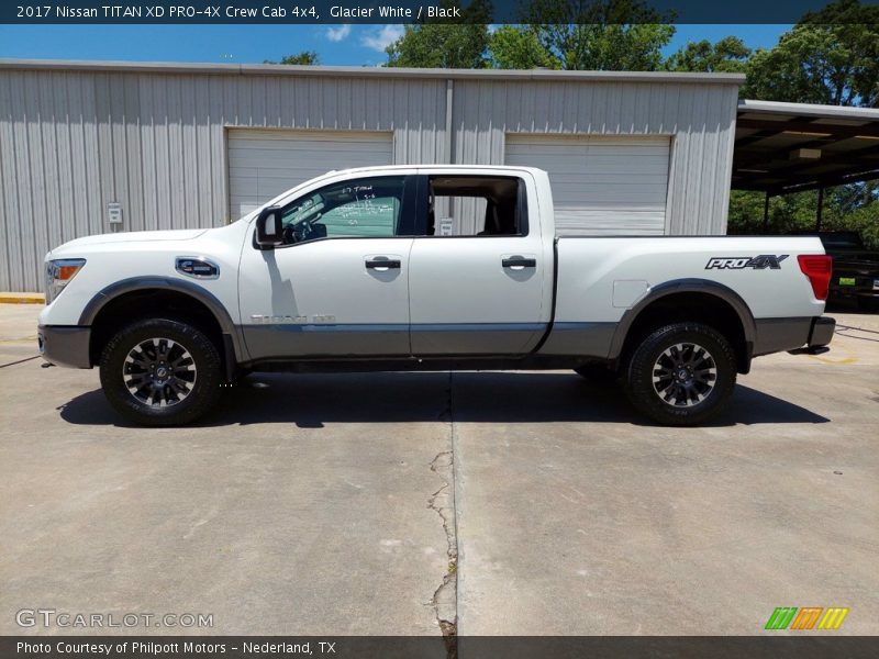 Glacier White / Black 2017 Nissan TITAN XD PRO-4X Crew Cab 4x4