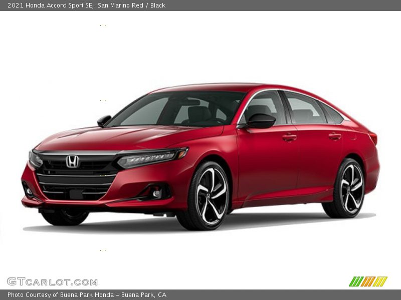 San Marino Red / Black 2021 Honda Accord Sport SE