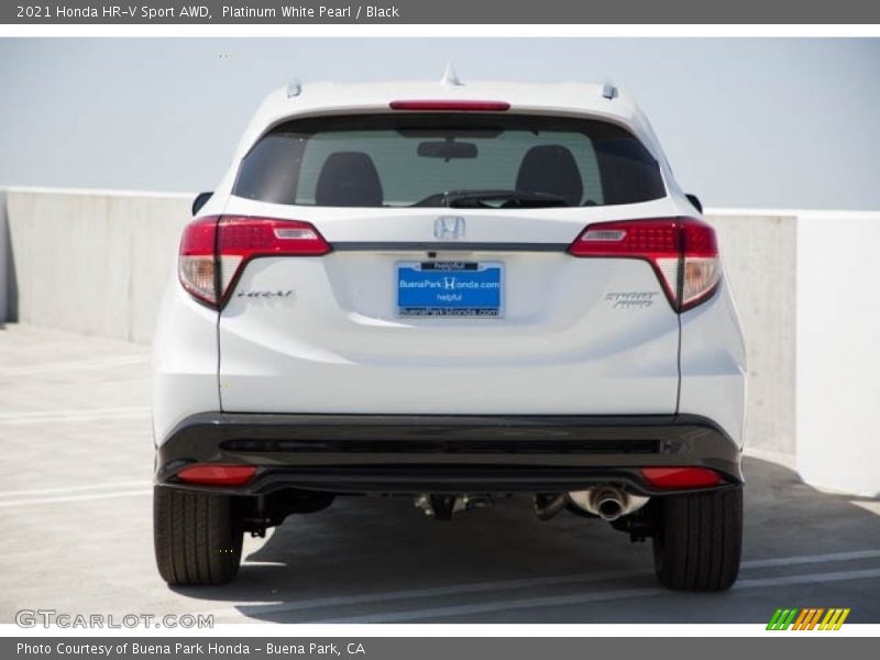 Platinum White Pearl / Black 2021 Honda HR-V Sport AWD
