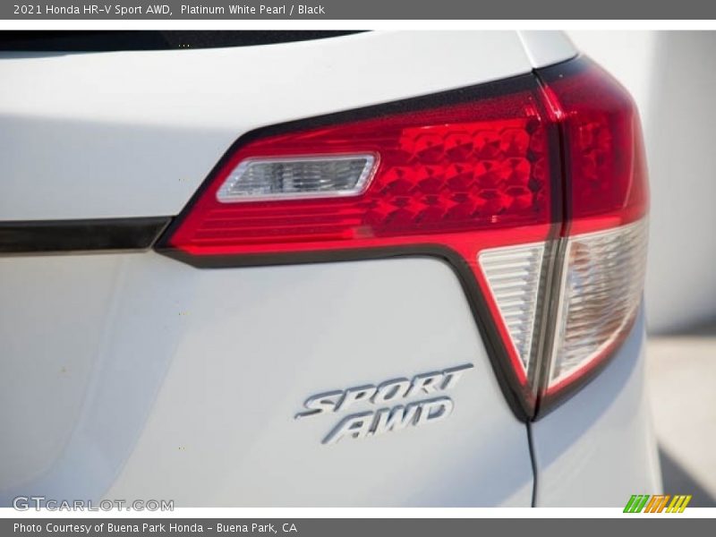 Platinum White Pearl / Black 2021 Honda HR-V Sport AWD