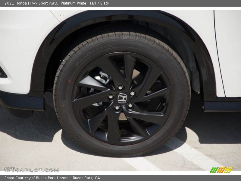 Platinum White Pearl / Black 2021 Honda HR-V Sport AWD