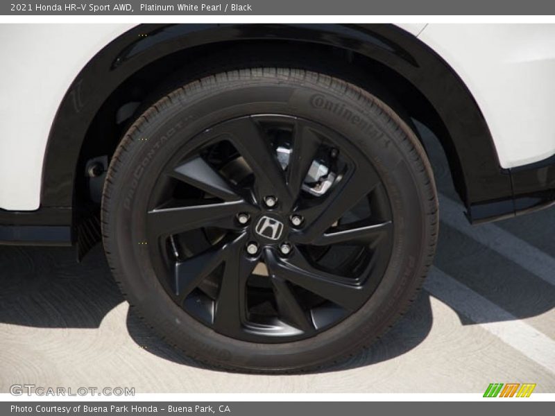Platinum White Pearl / Black 2021 Honda HR-V Sport AWD