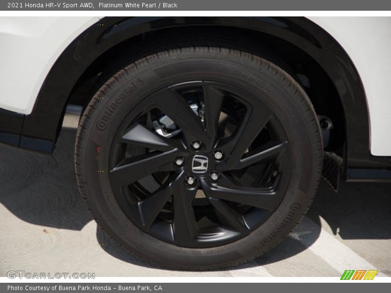 Platinum White Pearl / Black 2021 Honda HR-V Sport AWD