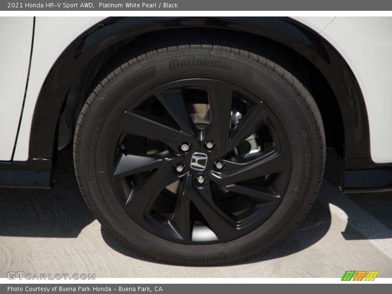 Platinum White Pearl / Black 2021 Honda HR-V Sport AWD