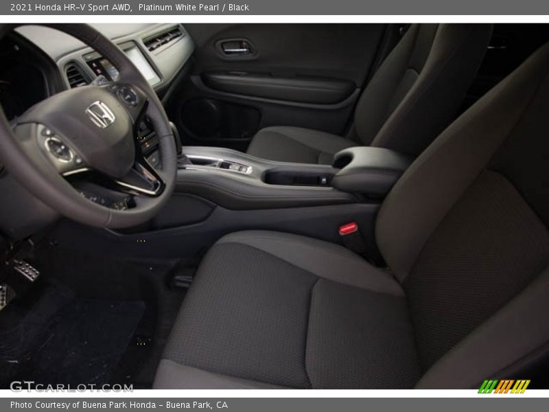 Platinum White Pearl / Black 2021 Honda HR-V Sport AWD