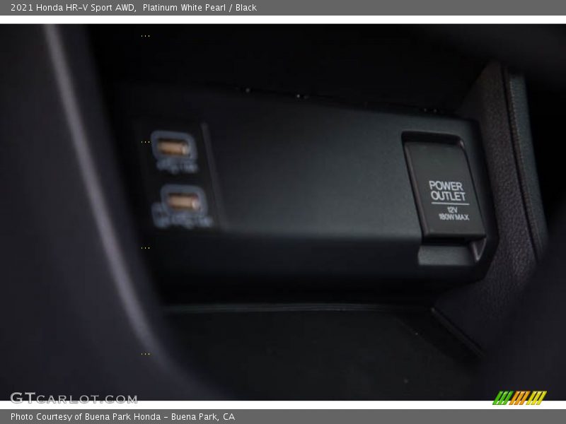 Platinum White Pearl / Black 2021 Honda HR-V Sport AWD