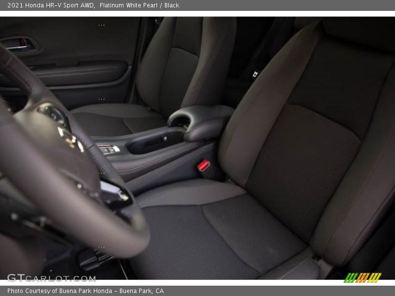 Platinum White Pearl / Black 2021 Honda HR-V Sport AWD