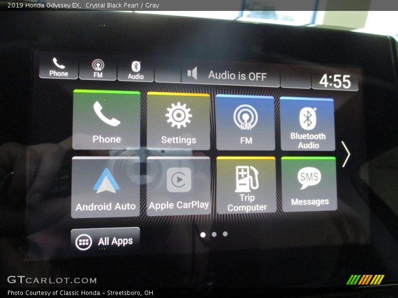 Crystal Black Pearl / Gray 2019 Honda Odyssey EX