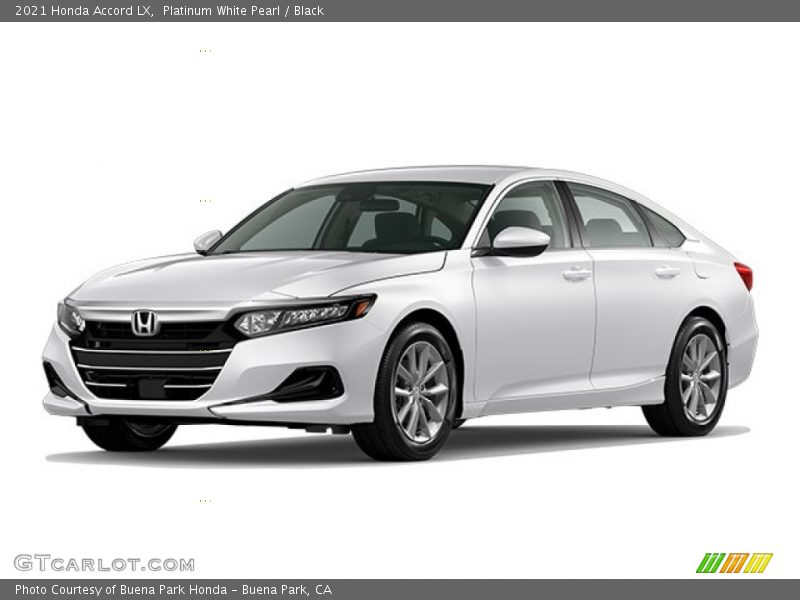 Platinum White Pearl / Black 2021 Honda Accord LX