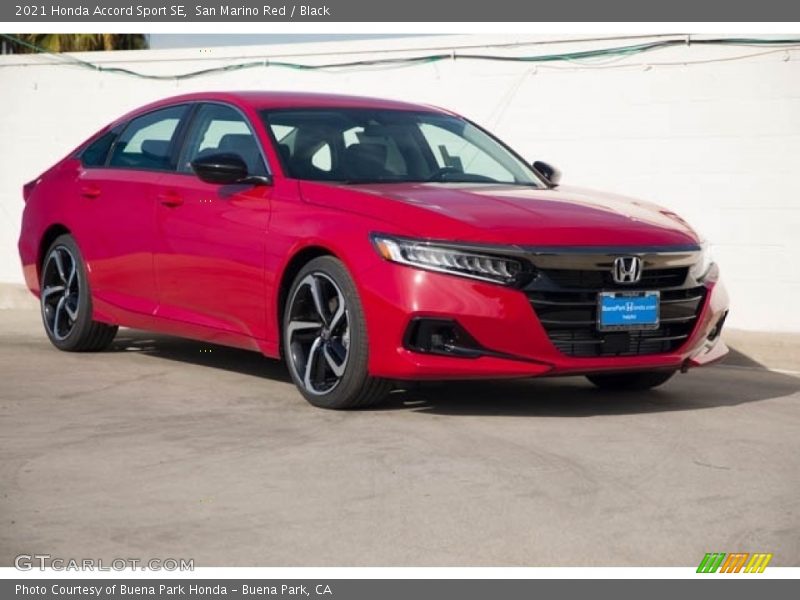 San Marino Red / Black 2021 Honda Accord Sport SE