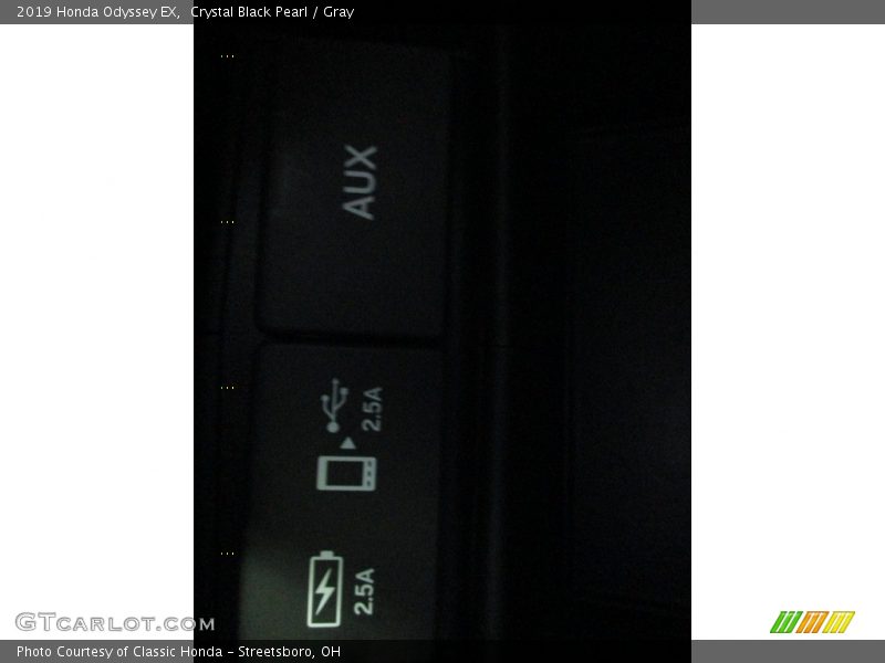 Crystal Black Pearl / Gray 2019 Honda Odyssey EX