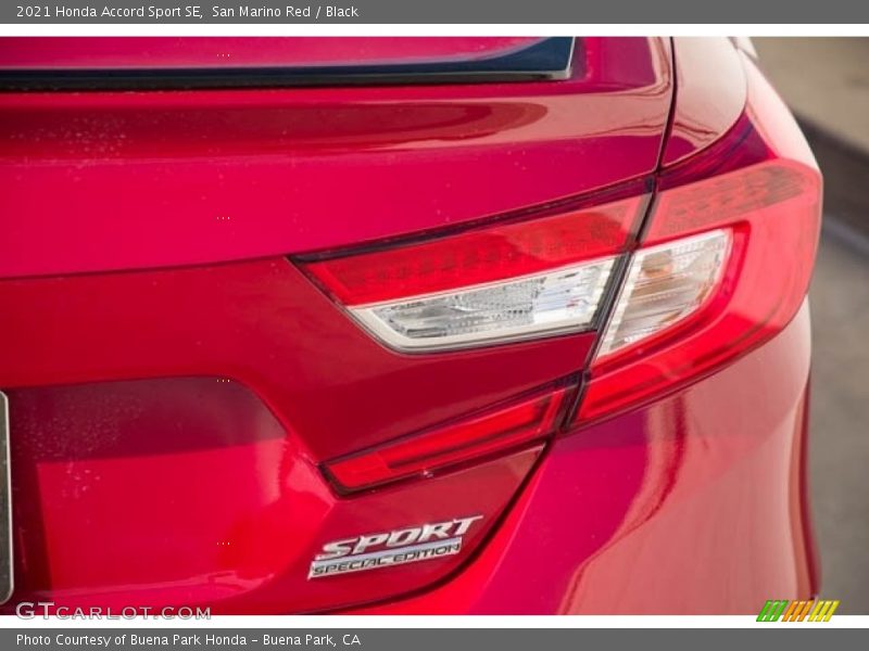 San Marino Red / Black 2021 Honda Accord Sport SE